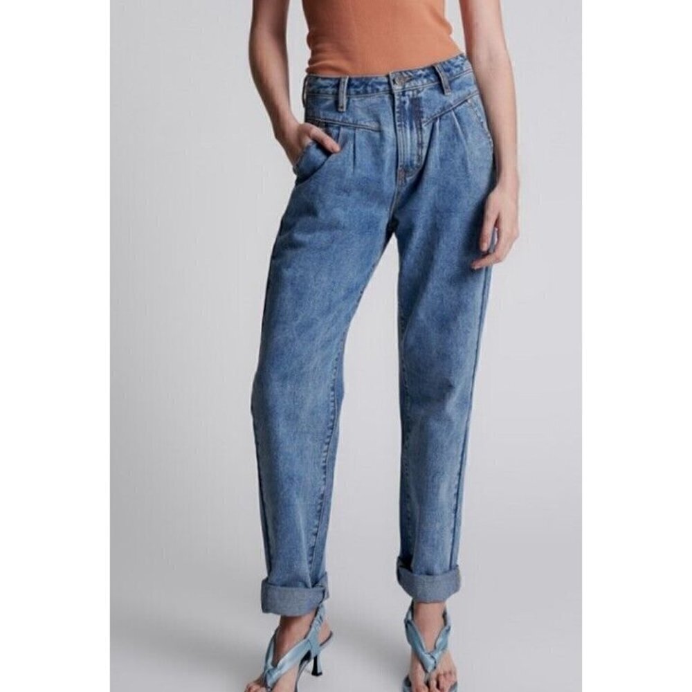 New One Teaspoon Streetwalkers 80s Jeans Womens 23 Venice Blue High Waist